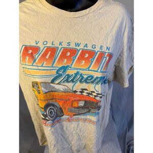 Vintage Volkswagon Rabbit Car T-Shirt Shirt Tee Mens Size M Medium Tan